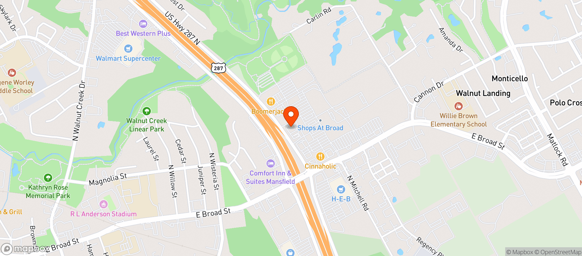 Map showing 54th Street Restaurant & Drafthouse