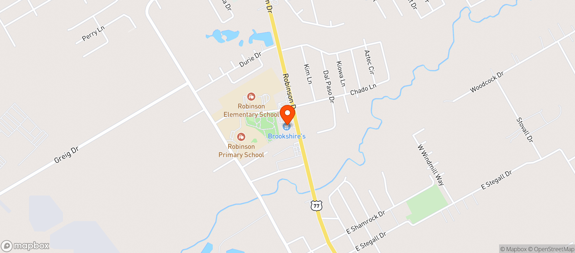 Map showing Brookshire Food Store #90