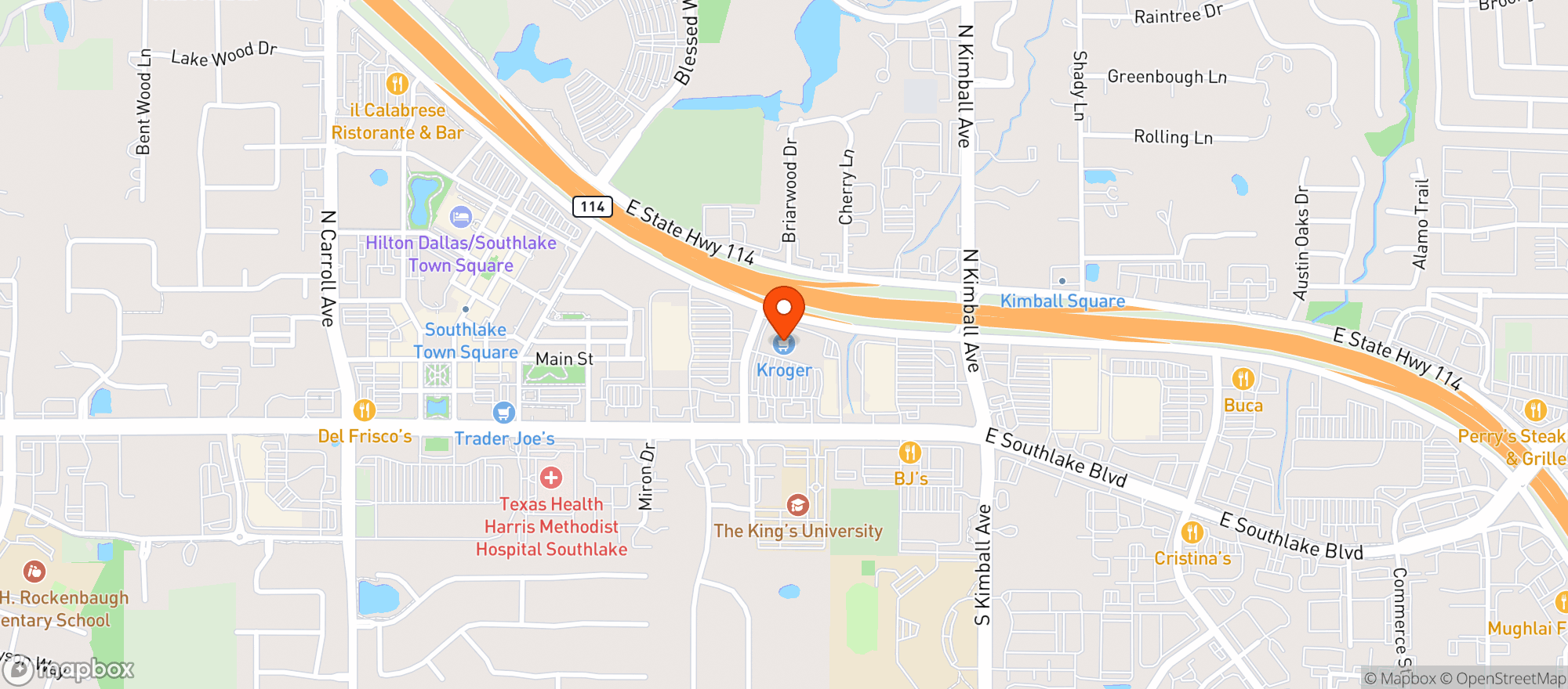 Map showing Kroger