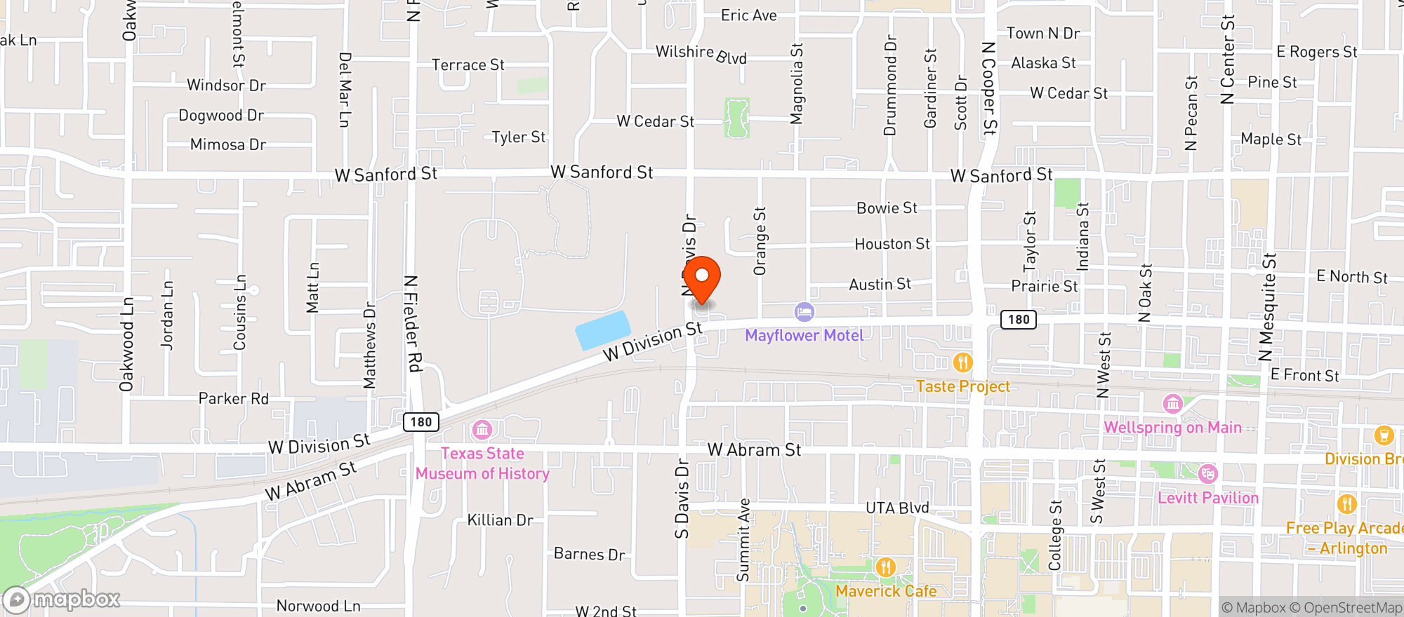 Map showing Division Food Mart