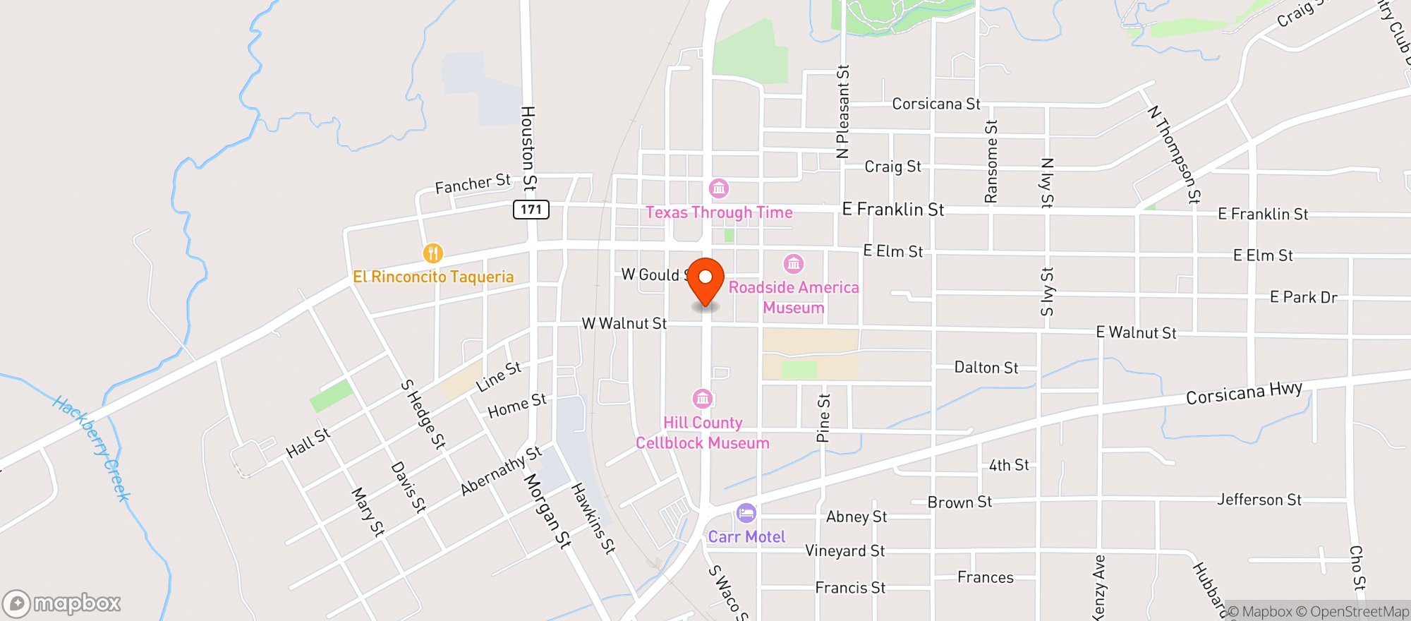 Map showing Brookshire Food Store