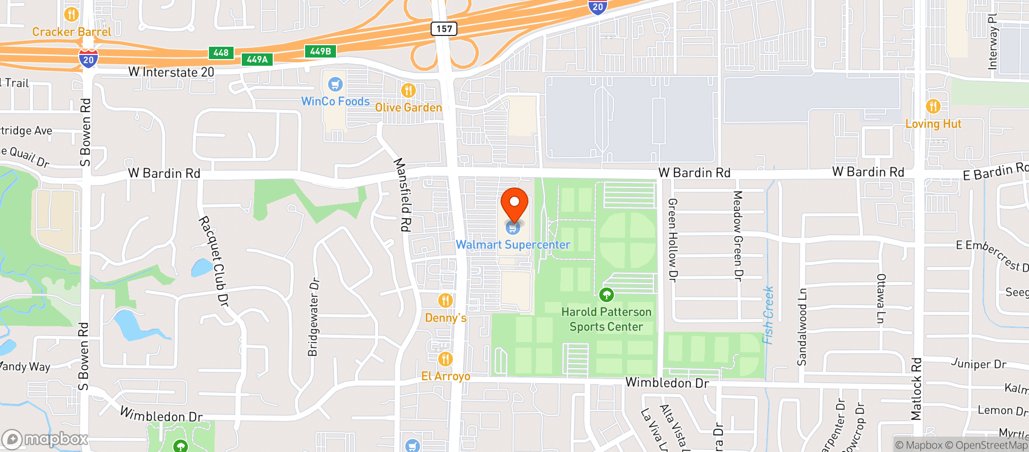 Map showing Walmart Supercenter #1801