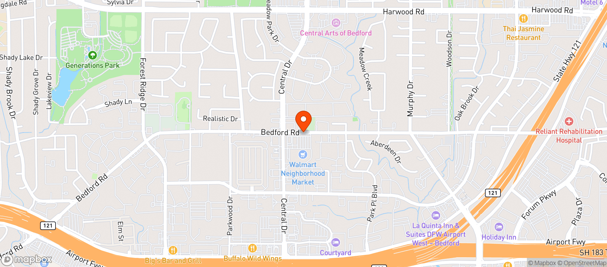Map showing WALMART NEIGHBORHOOD MKT