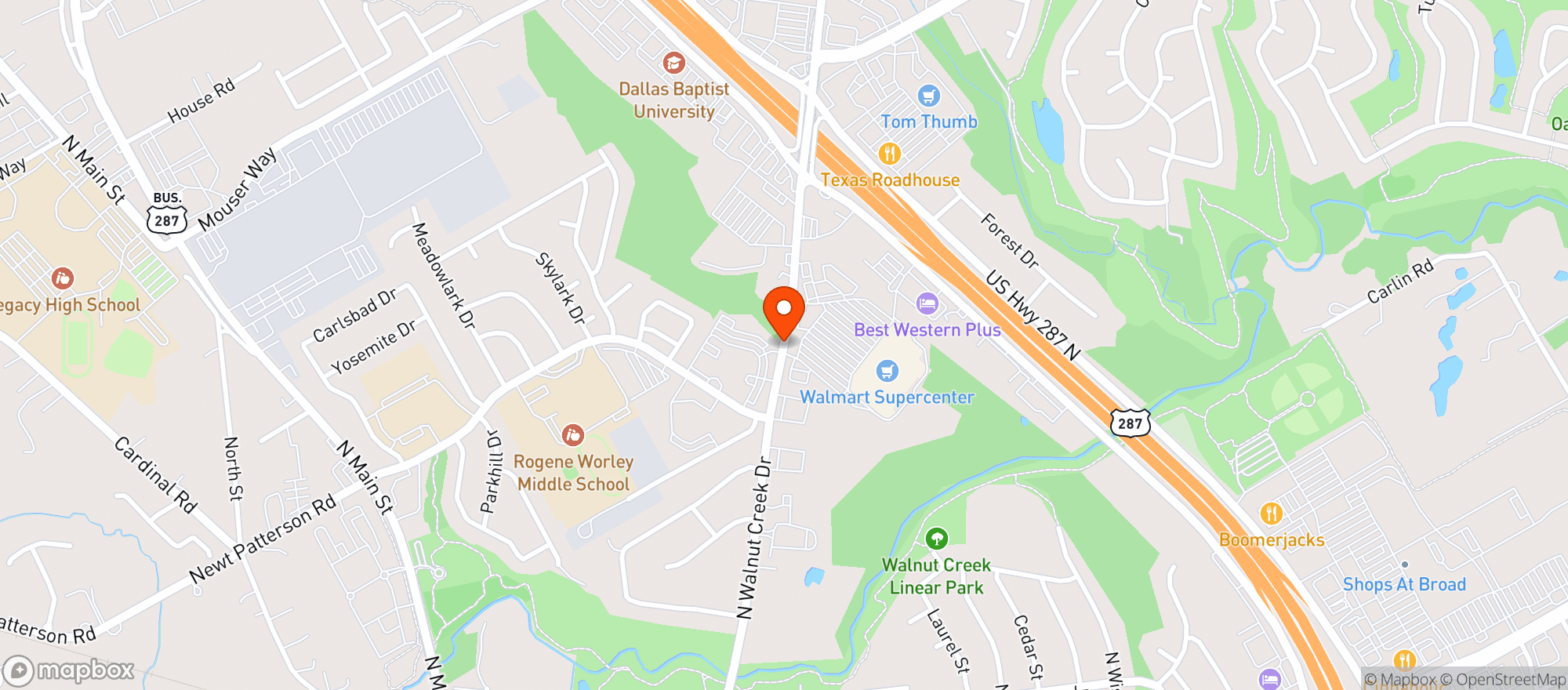 Map showing Walmart Supercenter
