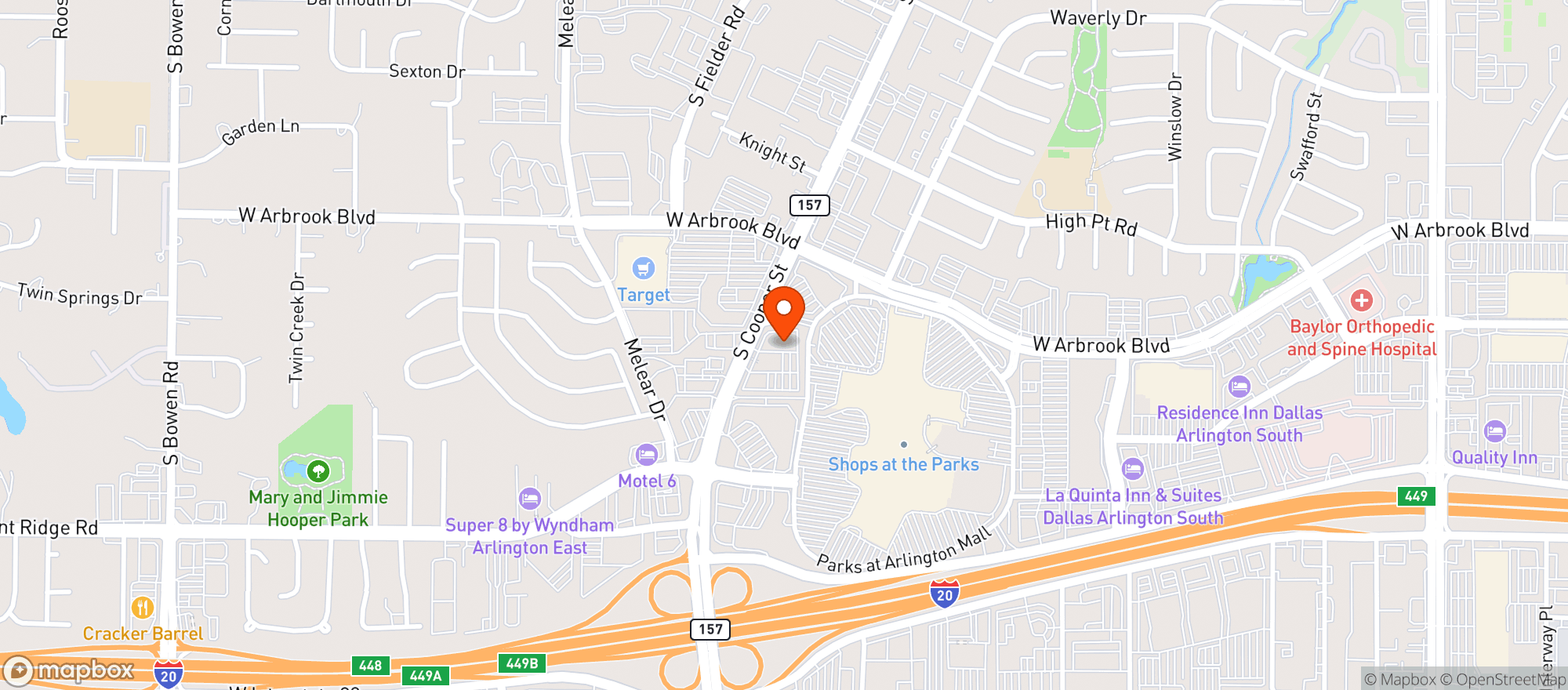 Map showing Spec's Wine, Spirits & Finer Foods