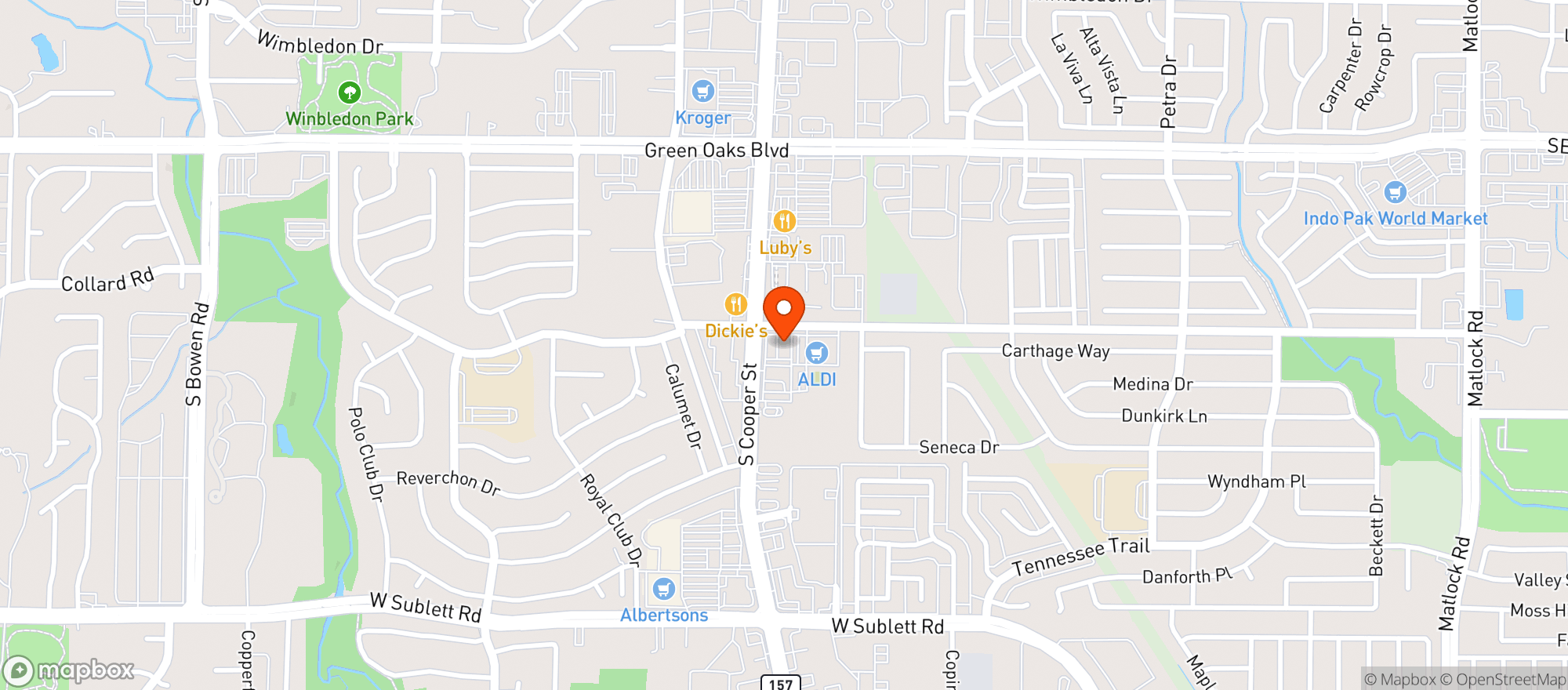 Map showing Quiktrip #880