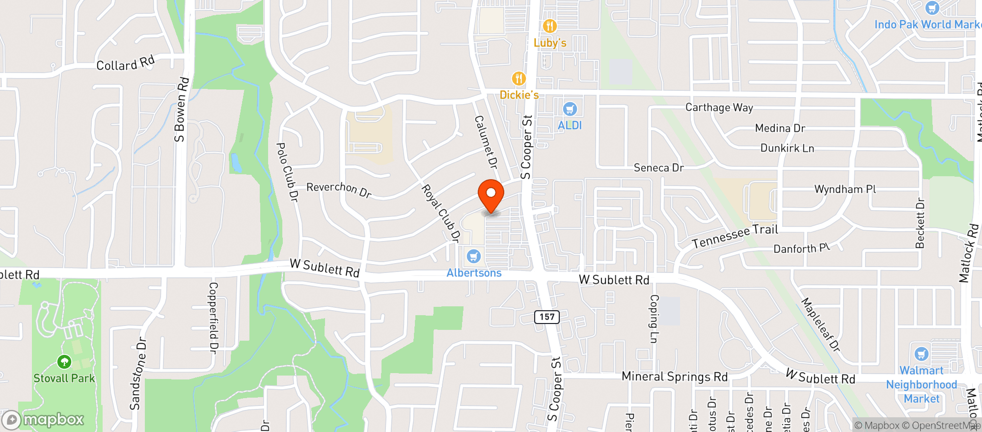 Map showing Cbd American Shaman - Arlington