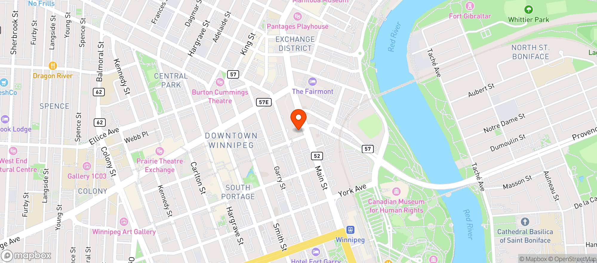 Map showing Earls 300 Main
