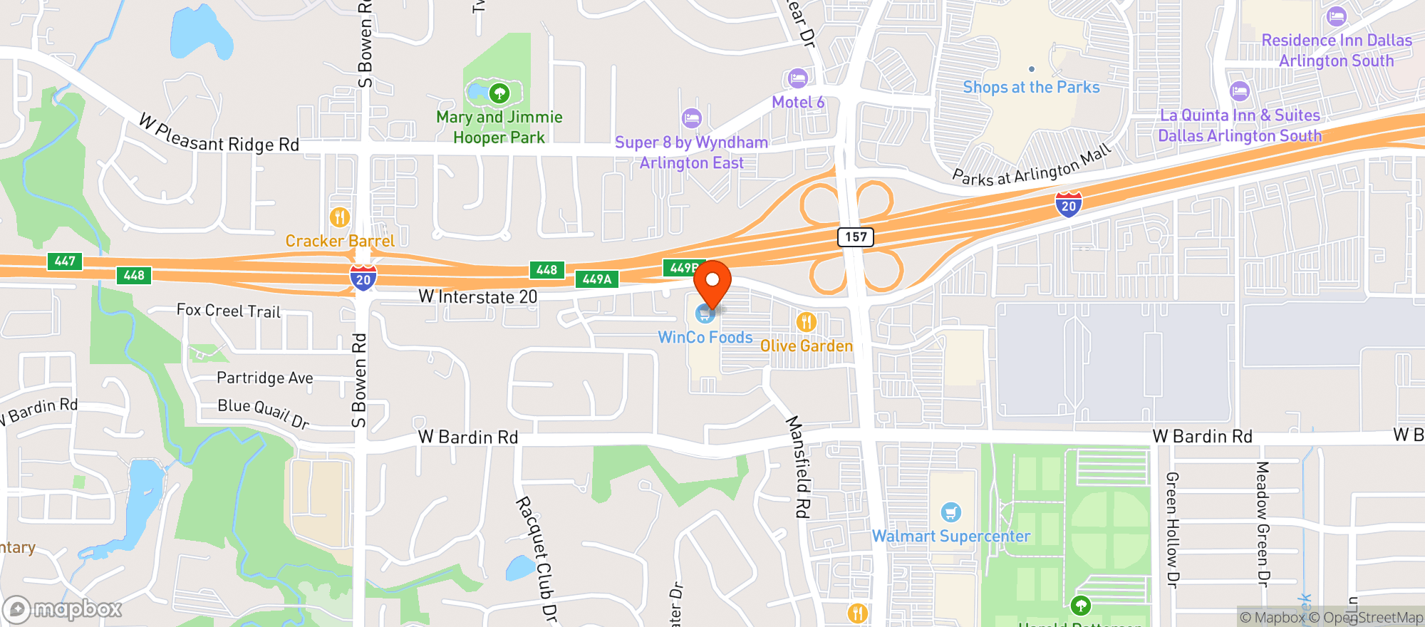 Map showing Winco Foods #135