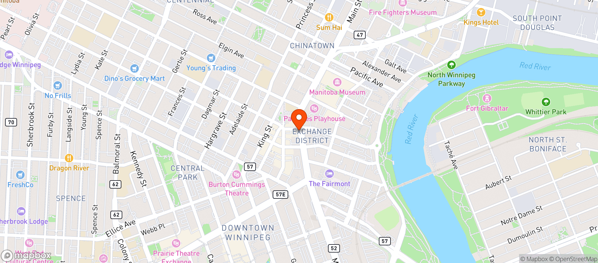 Map showing Rose Coffee and Wine