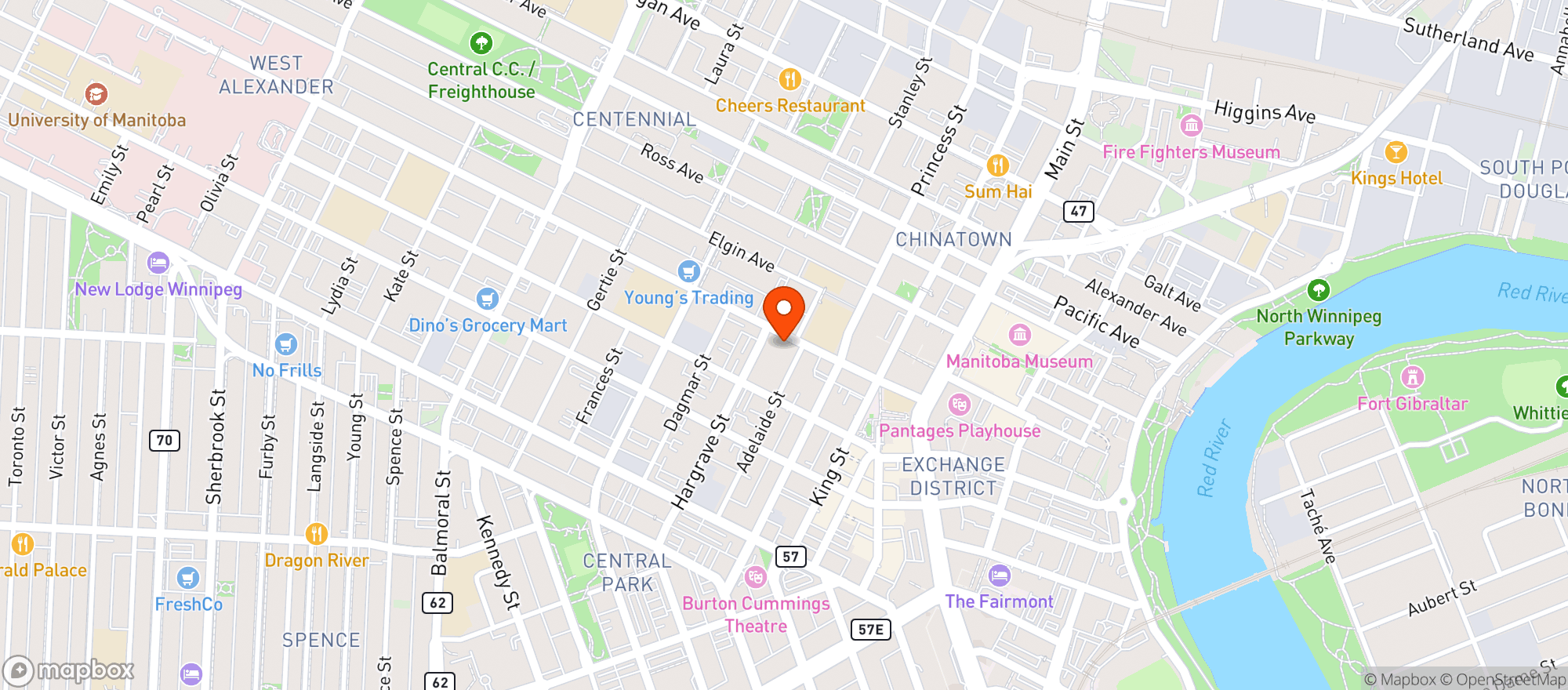 Map showing Little Brown Jug