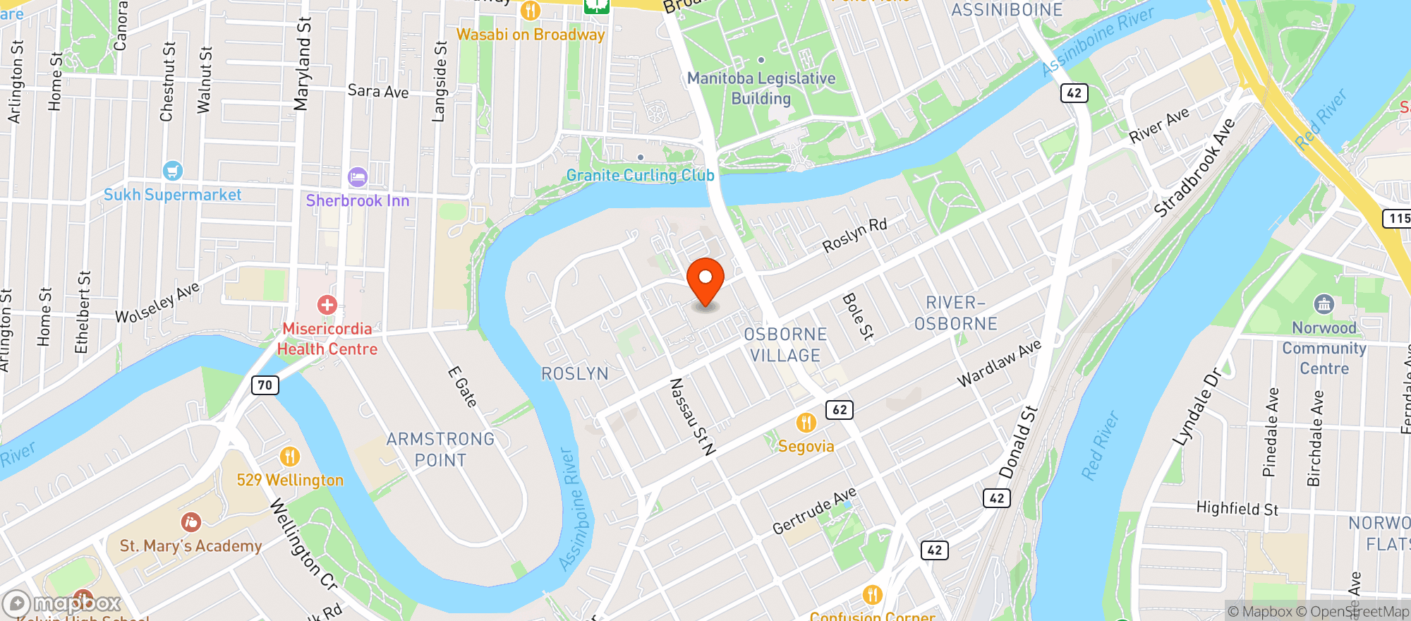 Map showing Safeway 4867 River Ave