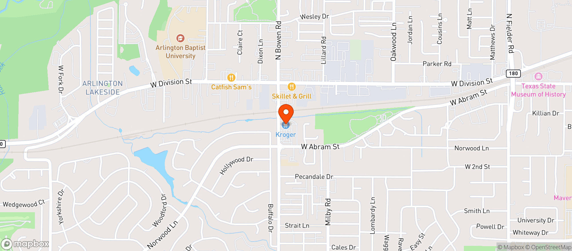 Map showing Kroger