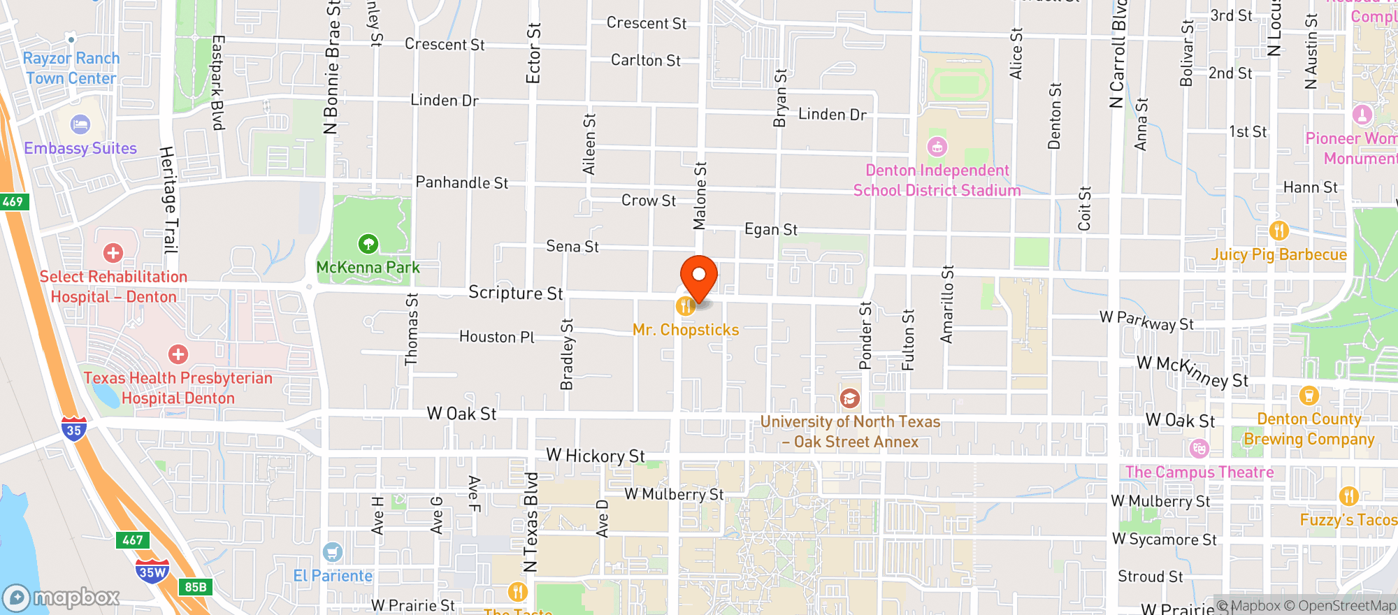 Map showing Howdy Doody