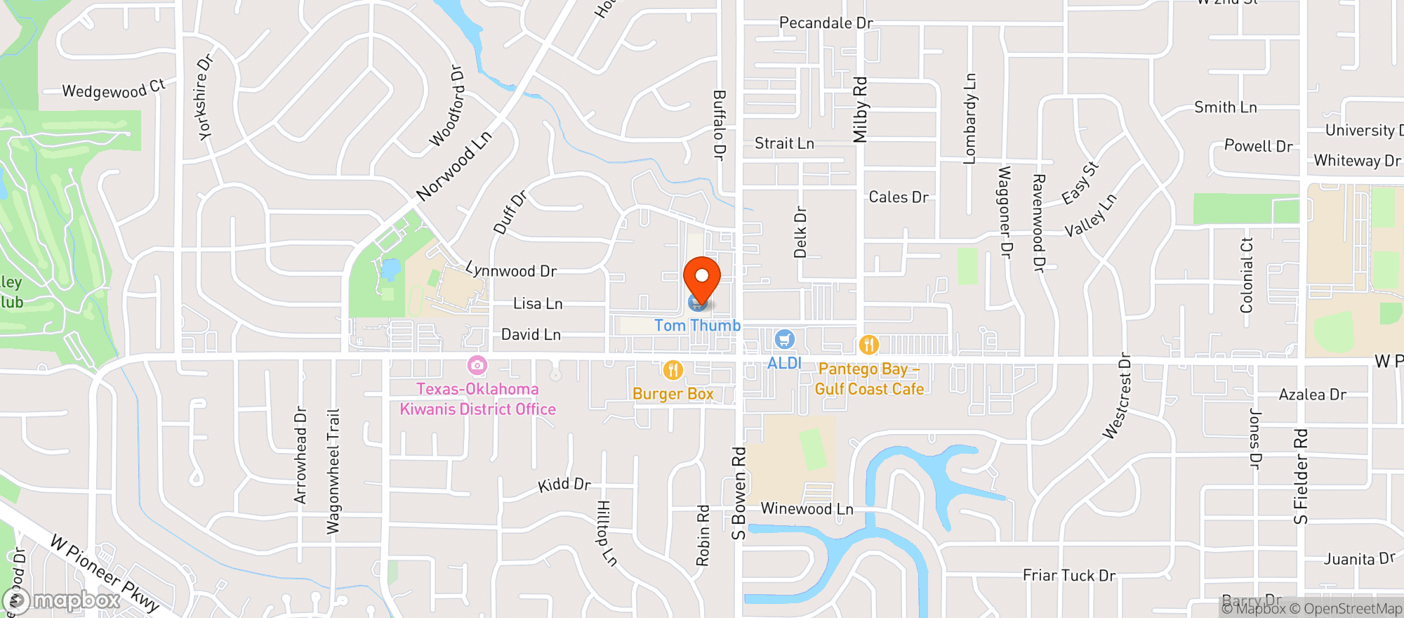 Map showing Tom Thumb Food & Pharma #3617
