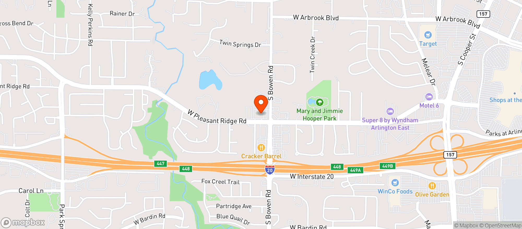 Map showing Quiktrip #850