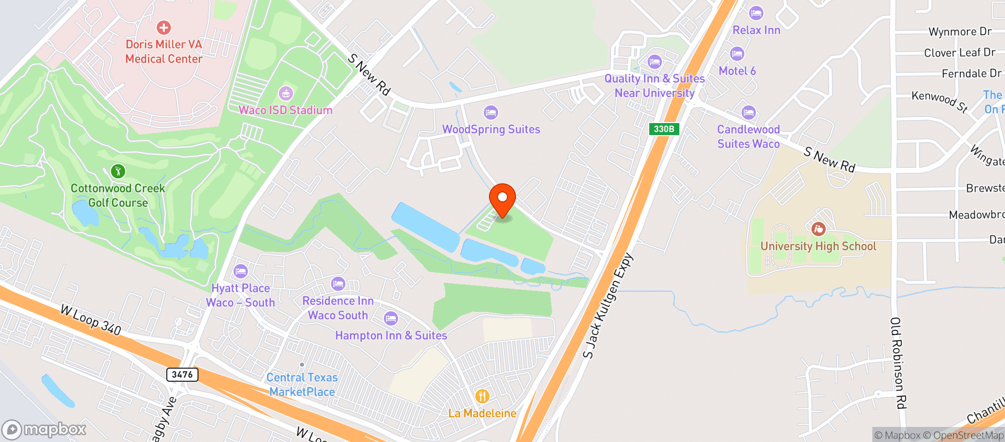 Map showing Topgolf