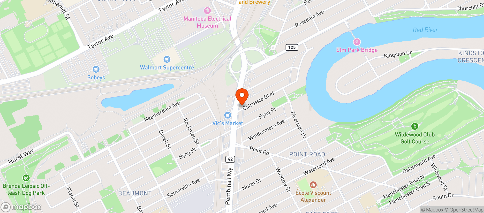 Map showing Vic S Fruit Market