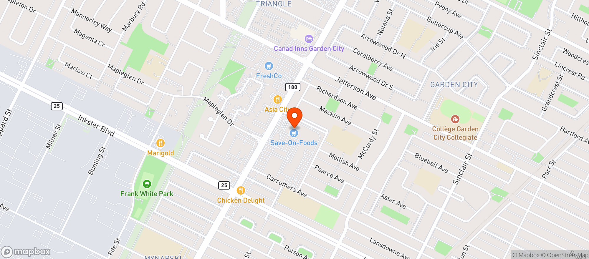 Map showing Save-On-Foods