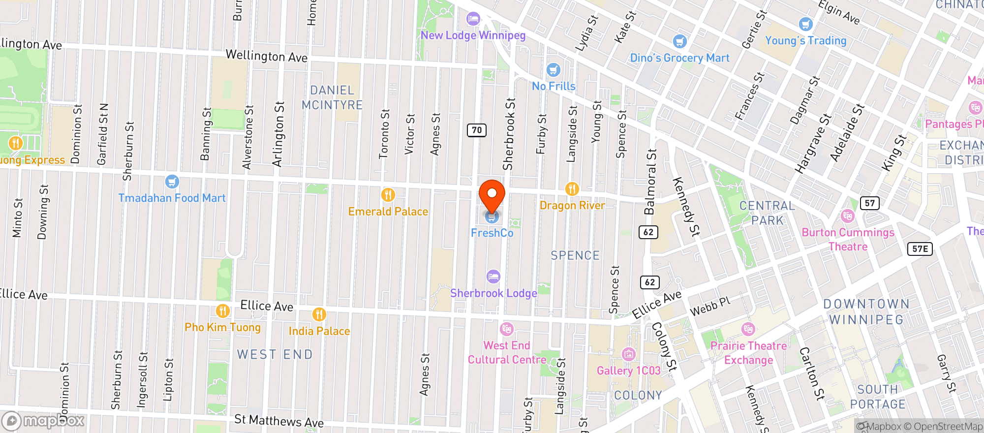Map showing Freshco