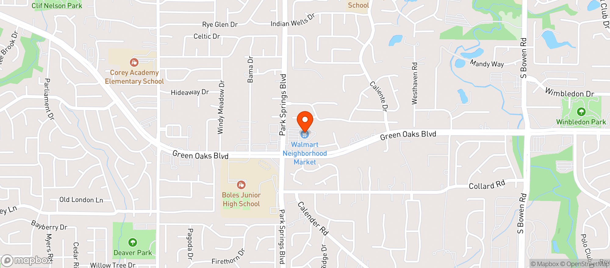 Map showing Neighborhood Market