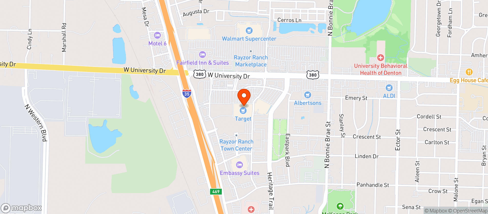 Map showing Target