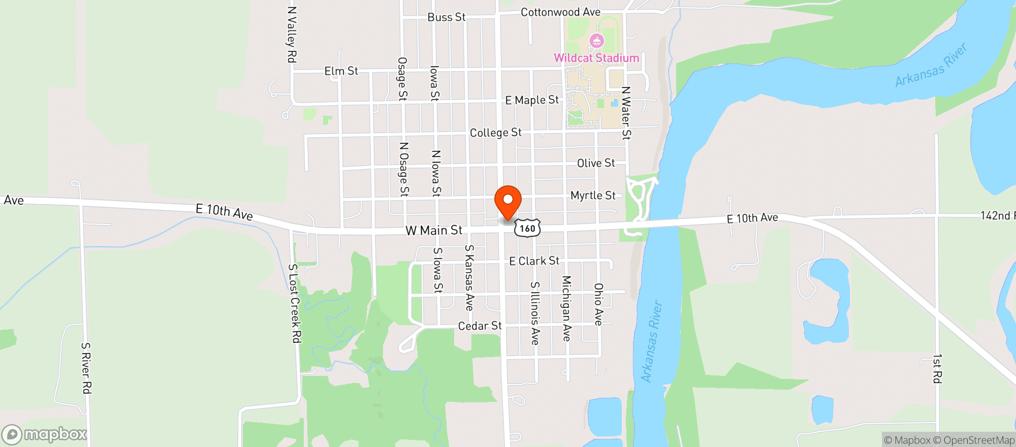 Map showing Oxford Liquor