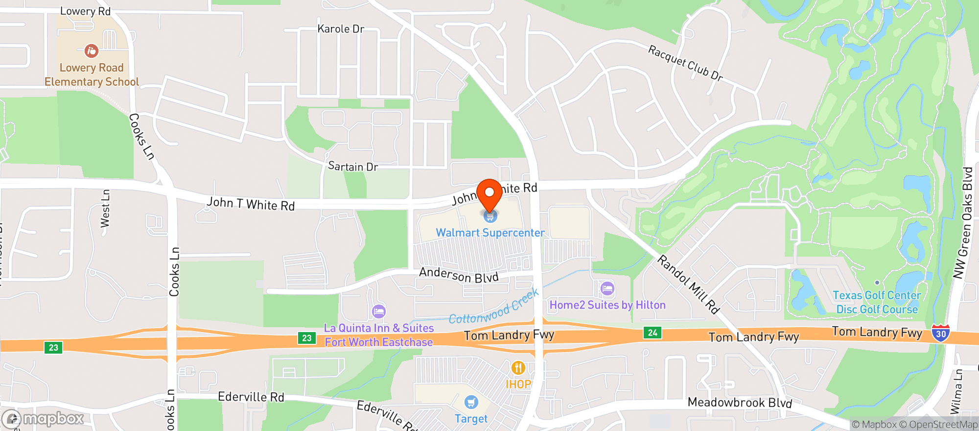 Map showing Walmart Supercenter