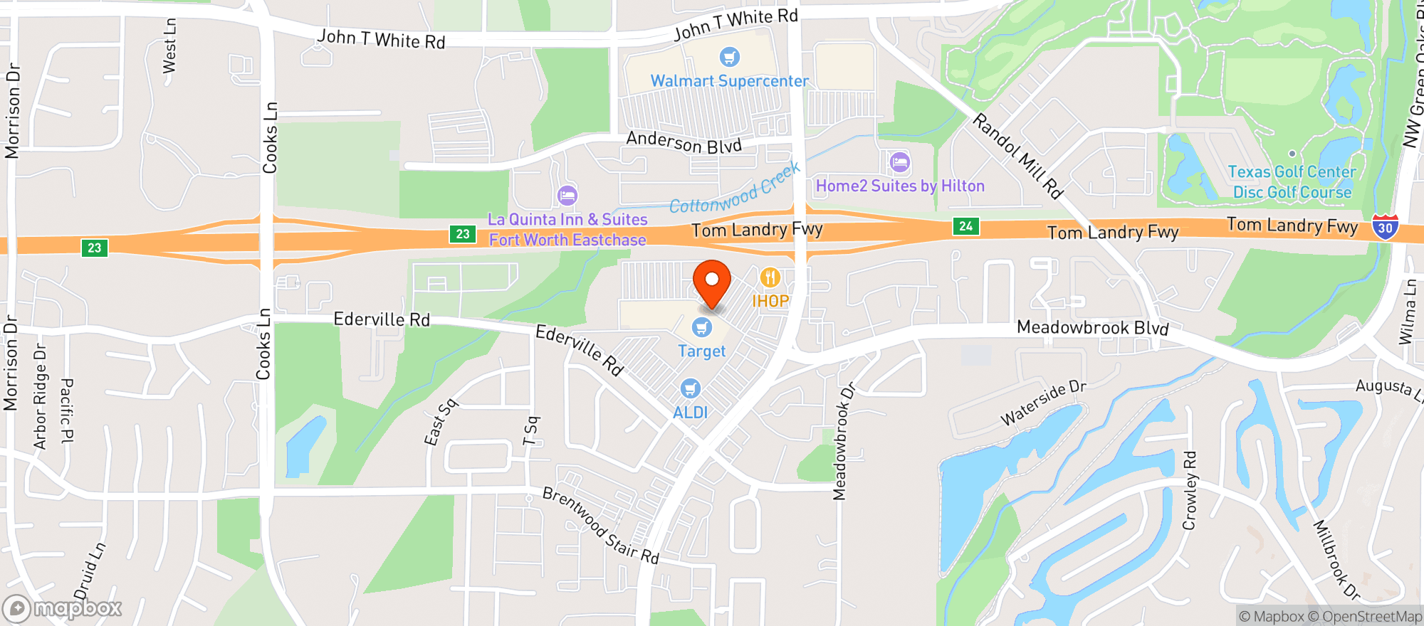 Map showing Target Store