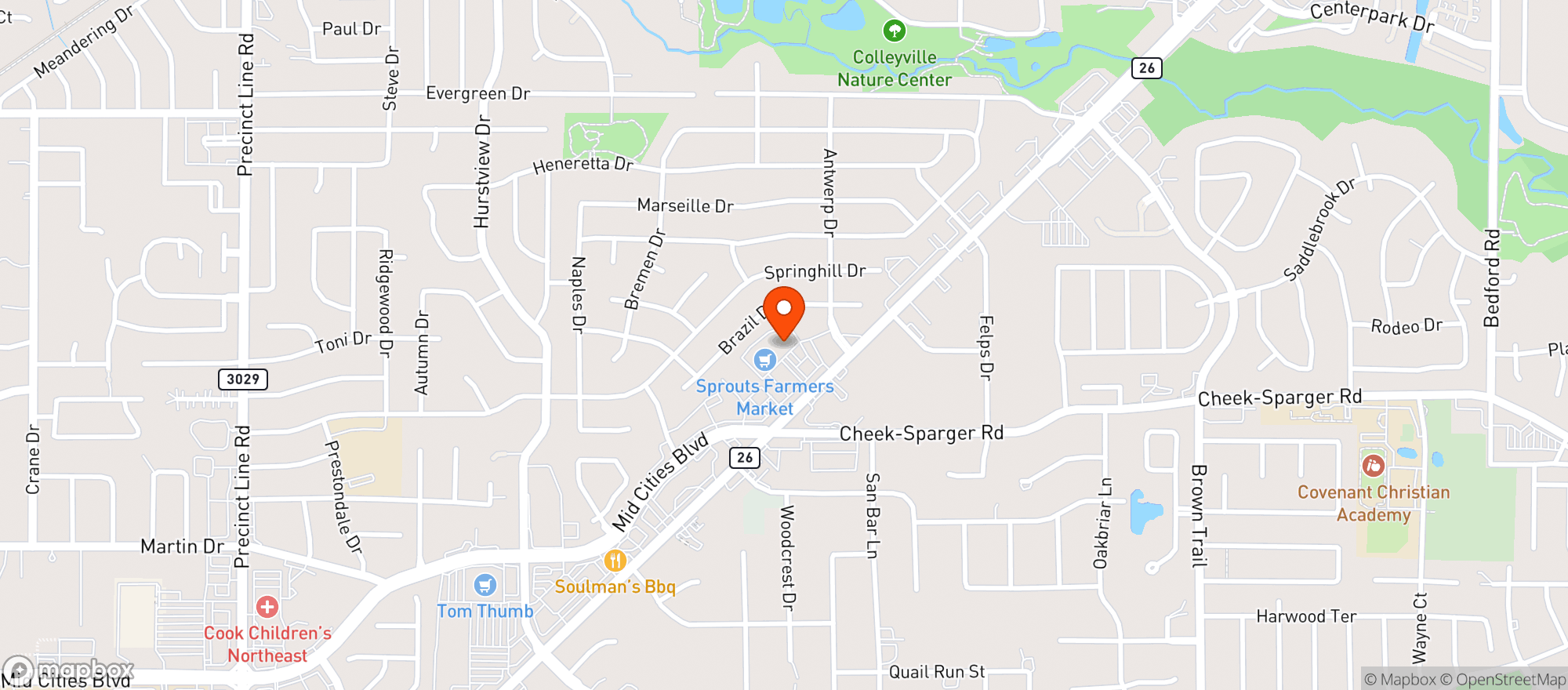 Map showing O Sheas Pub & Grill