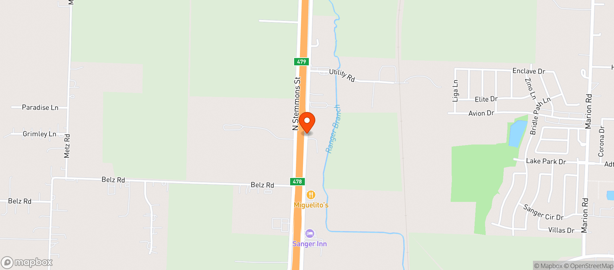 Map showing Sportsman Liquor