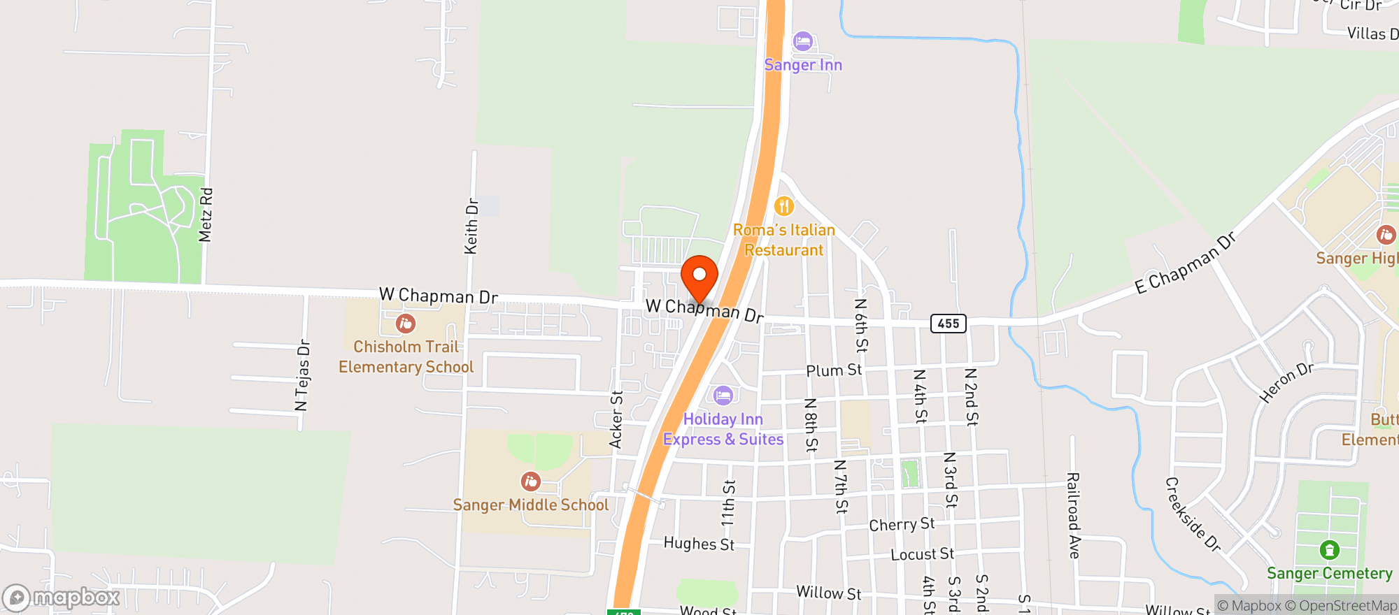 Map showing Tom Thumb #0361
