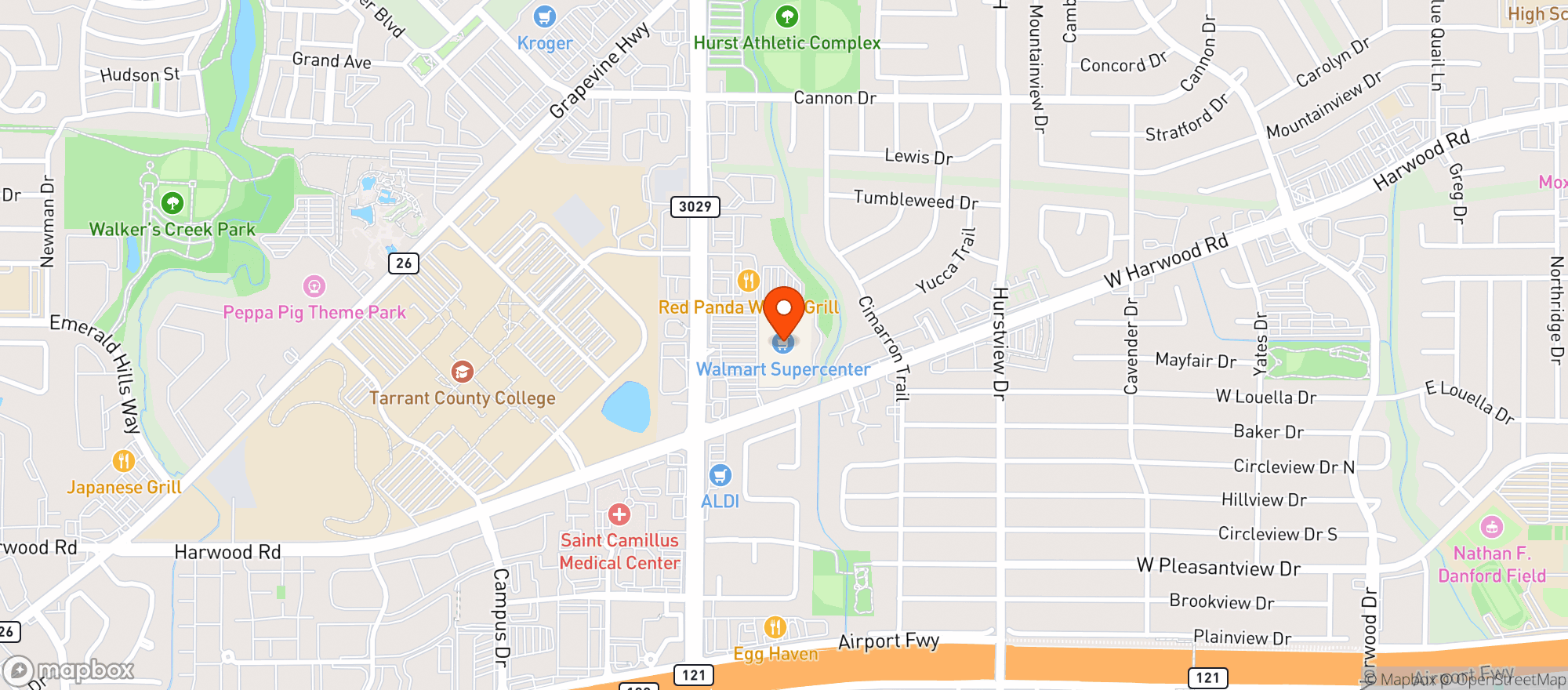 Map showing Walmart Supercenter #5080