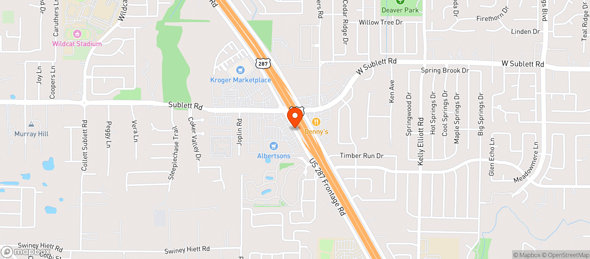 Map showing Albertsons Market