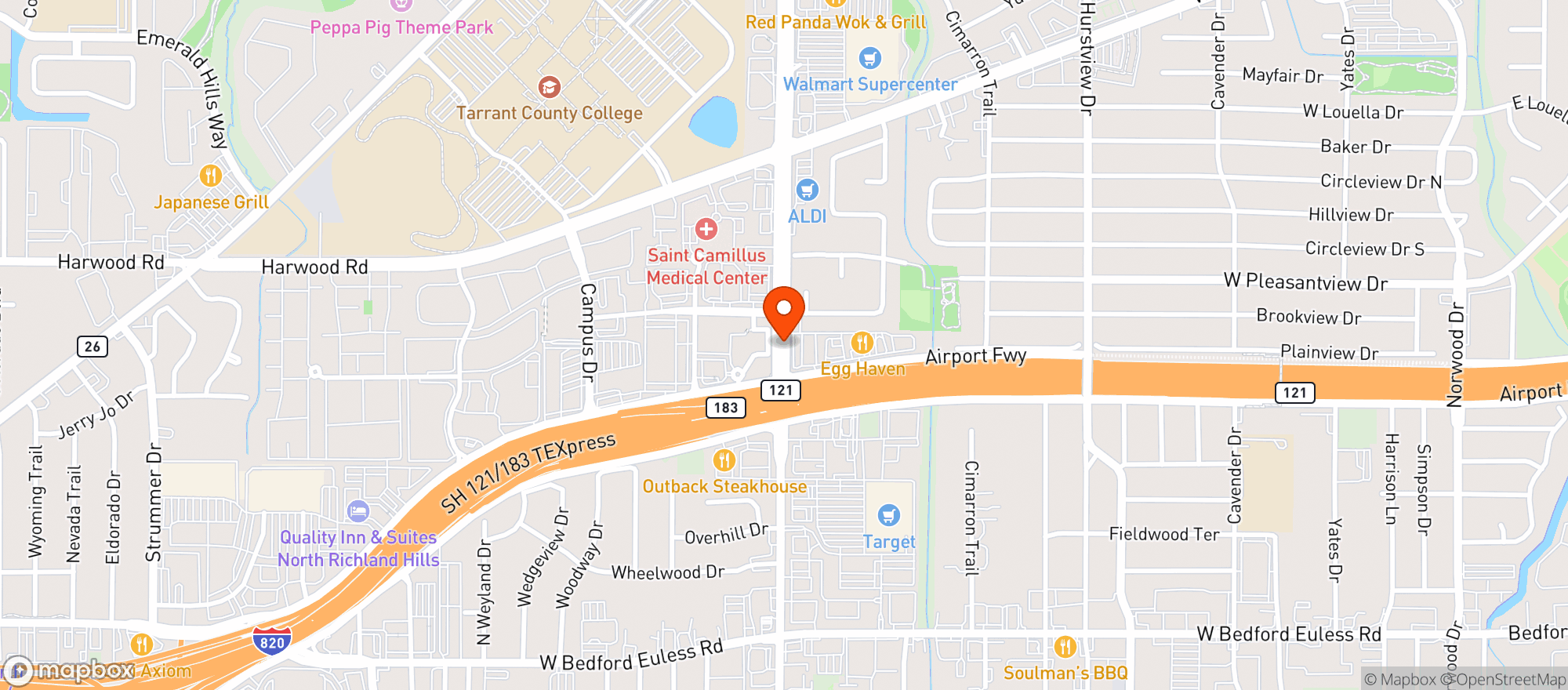 Map showing Quiktrip