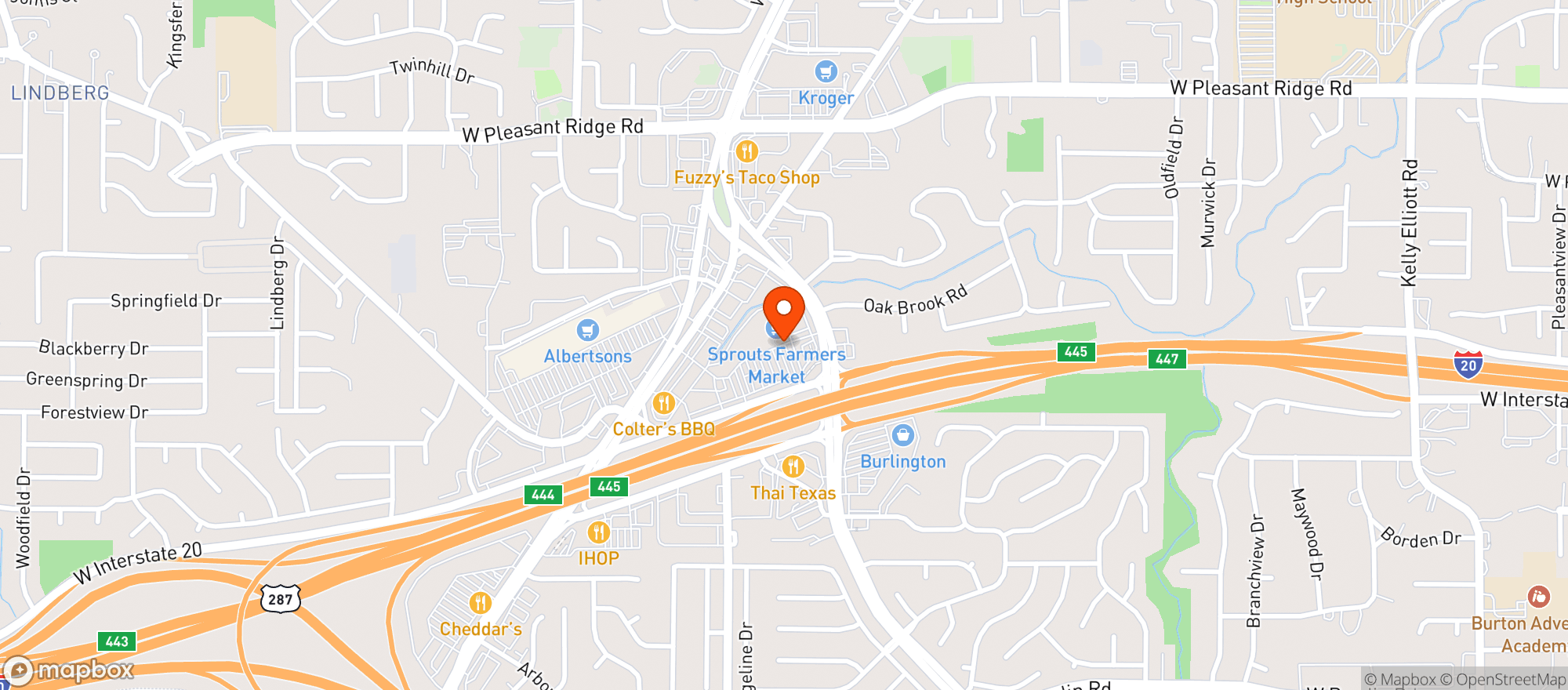 Map showing Sprouts Farmers Market