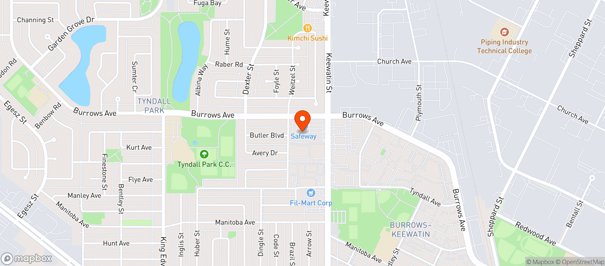 Map showing Safeway 4849