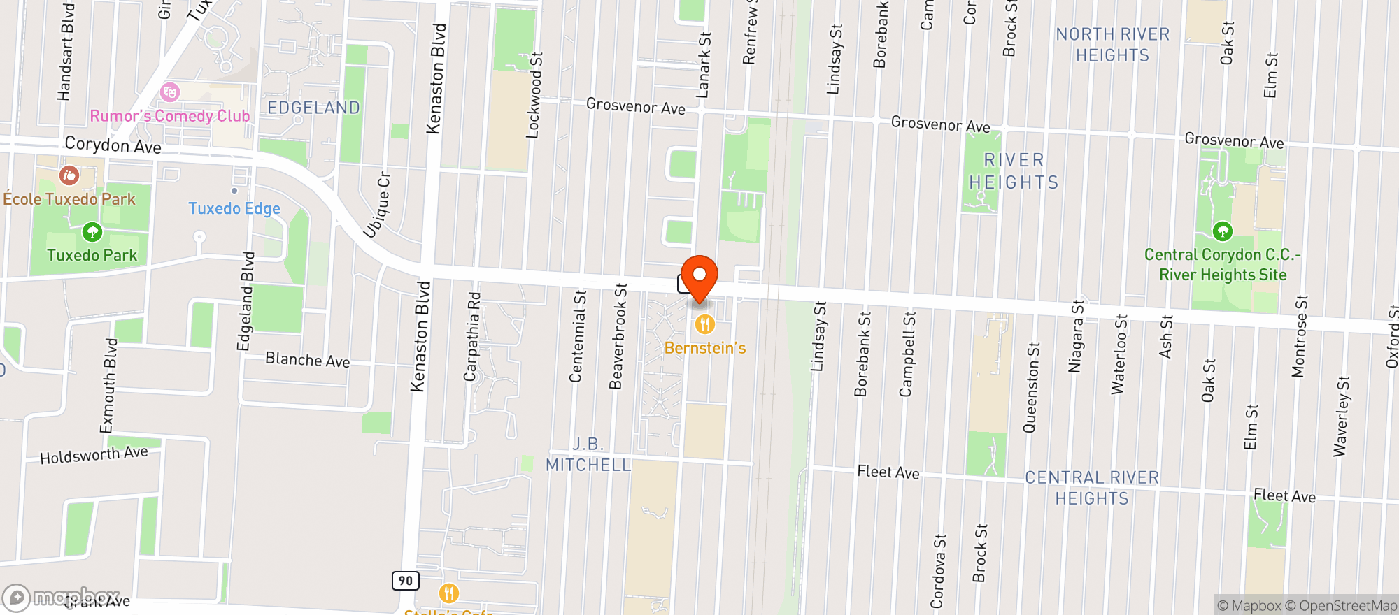 Map showing Bernstein S Deli