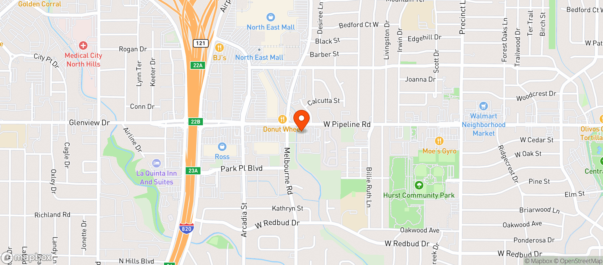 Map showing Wittens Grill & Sports Pub