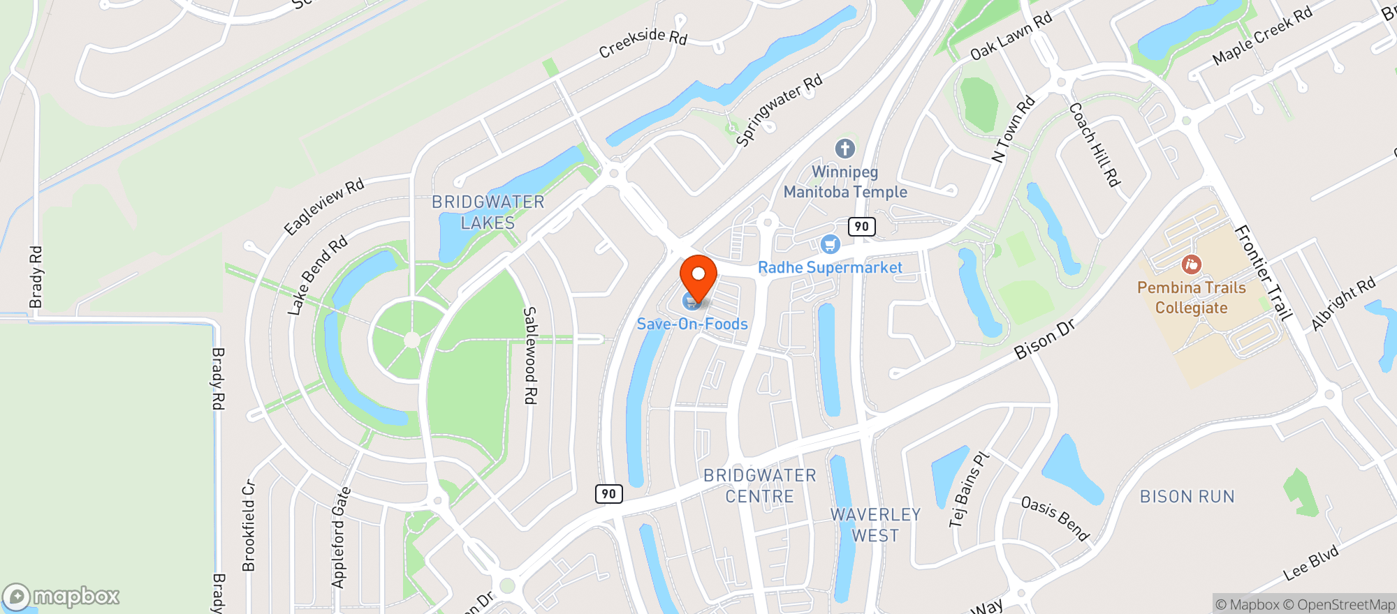 Map showing Save-On-Foods