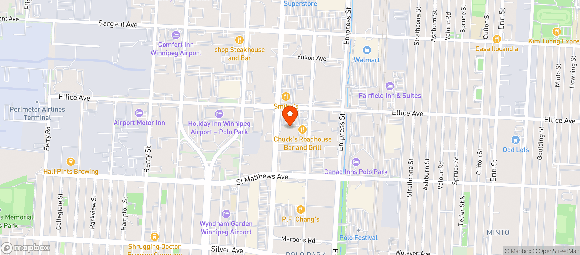 Map showing Staples