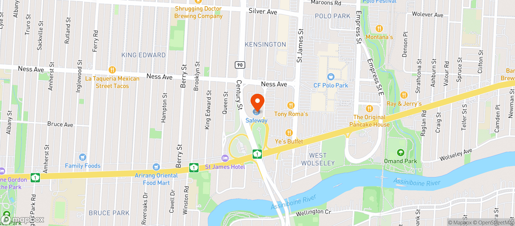 Map showing Safeway 4822