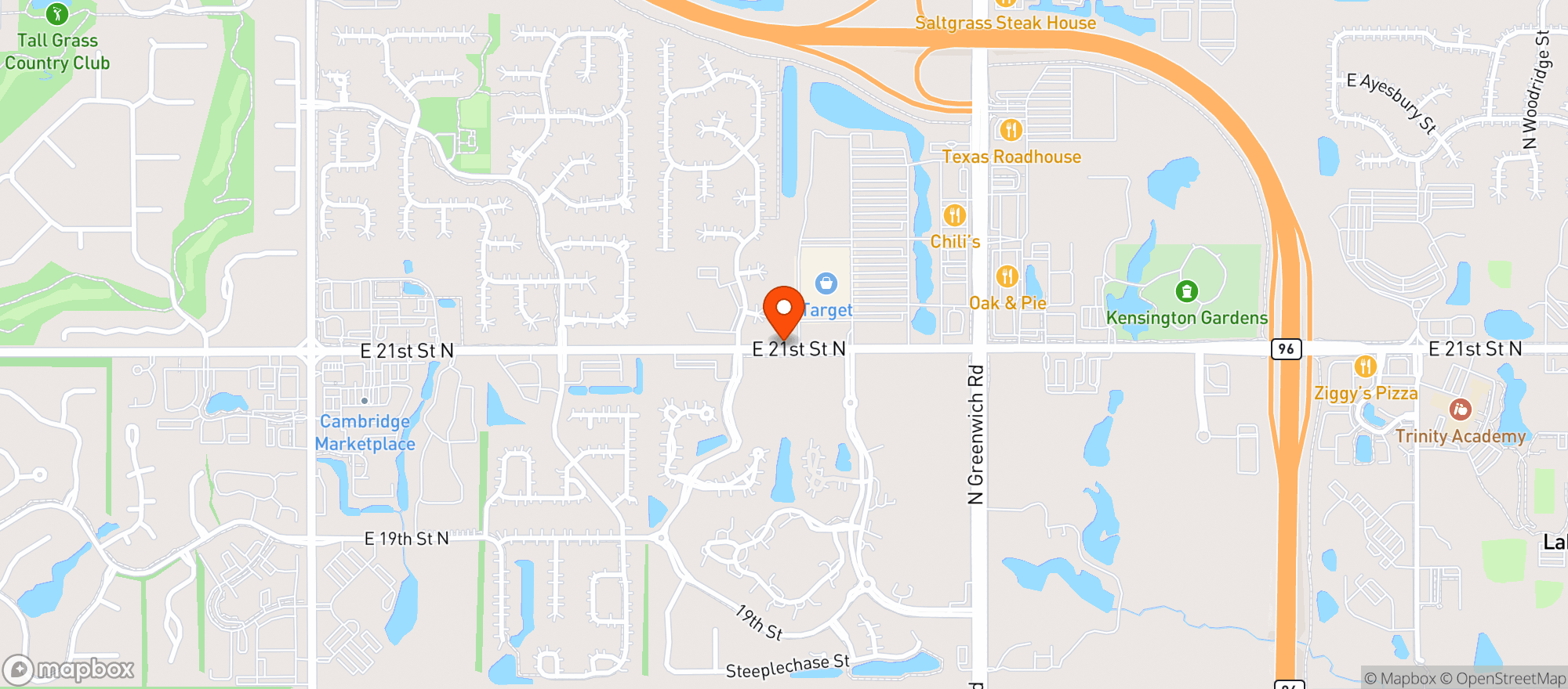 Map showing Target