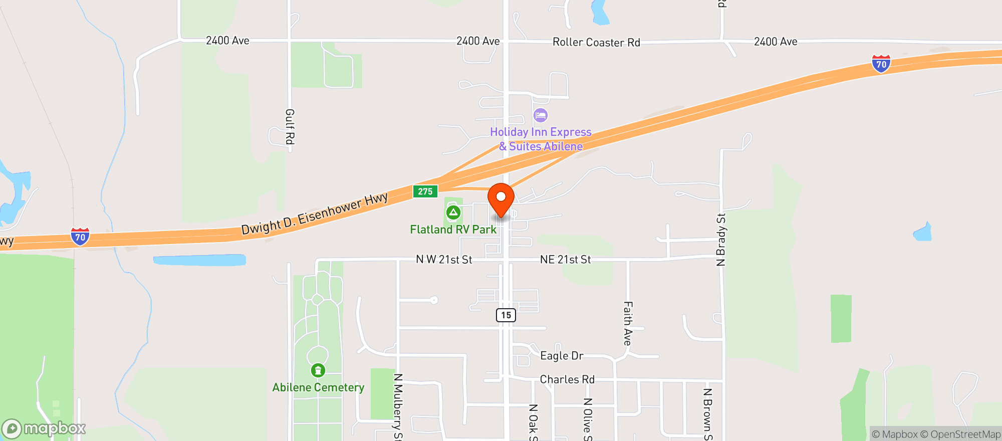 Map showing 24 7 STORE
