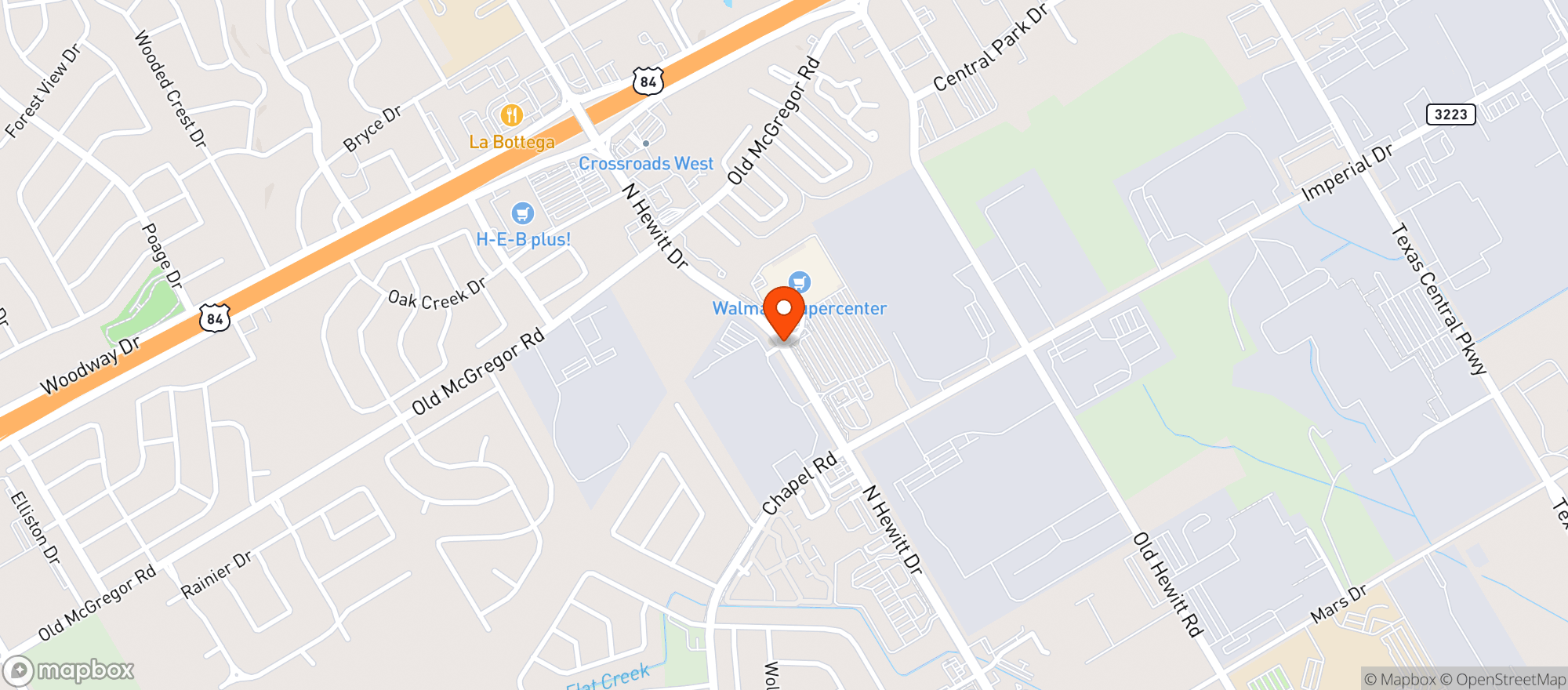 Map showing Walmart Supercenter