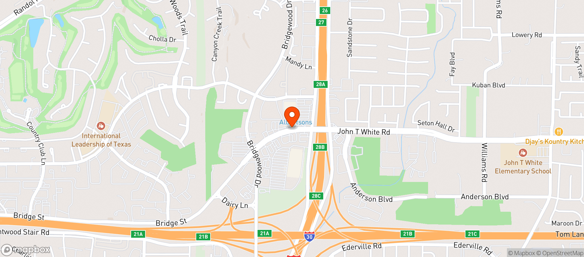Map showing Qs Liquor
