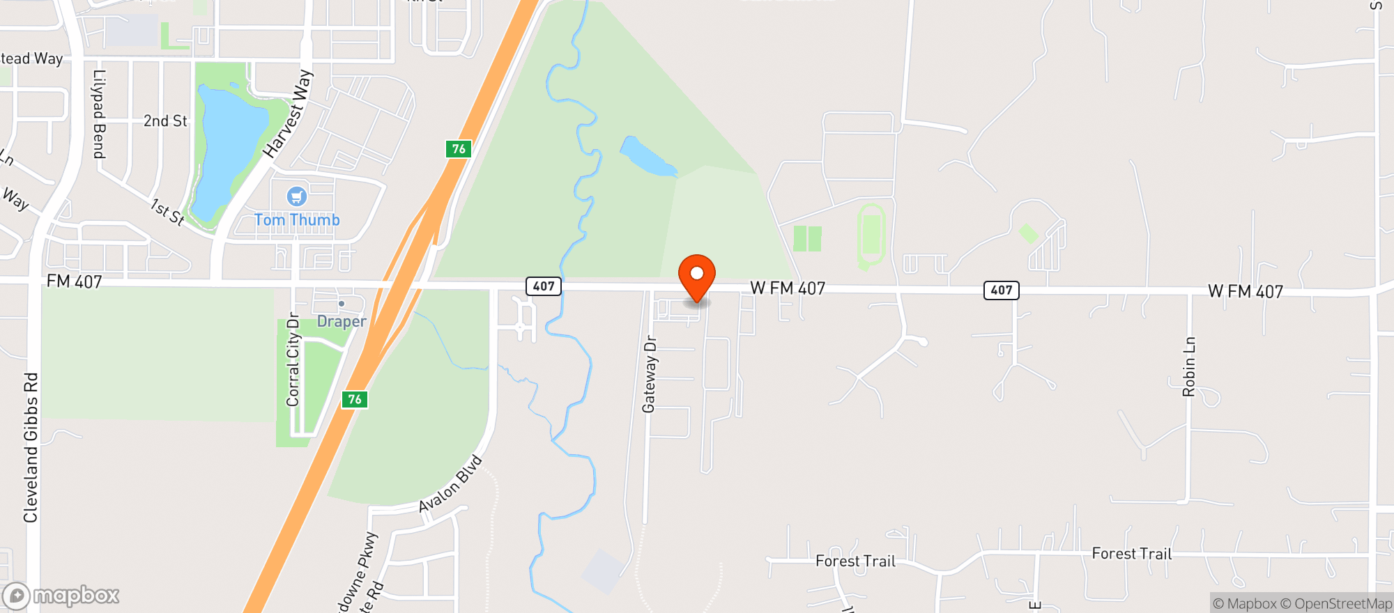 Map showing Fossil Creek Liquor