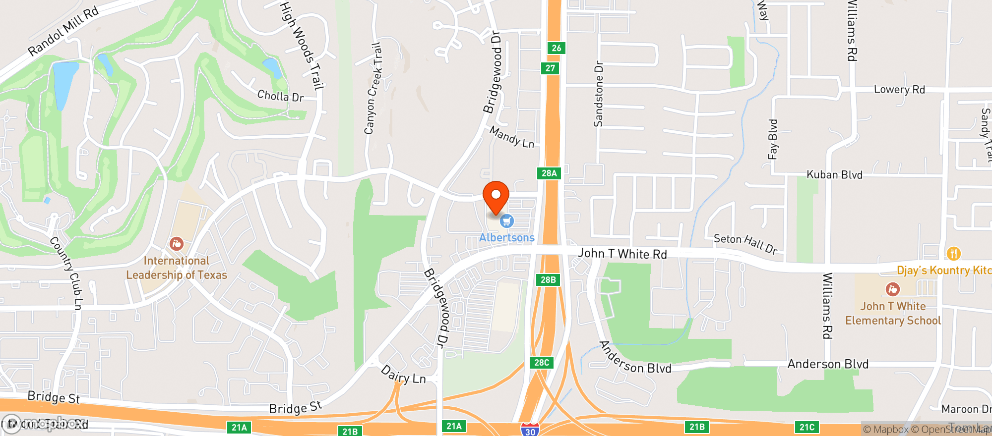 Map showing Albertsons