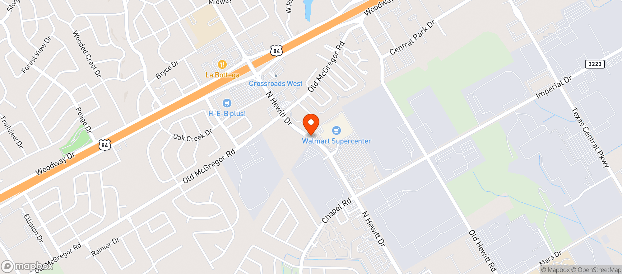 Map showing Walmart Supercenter #5389