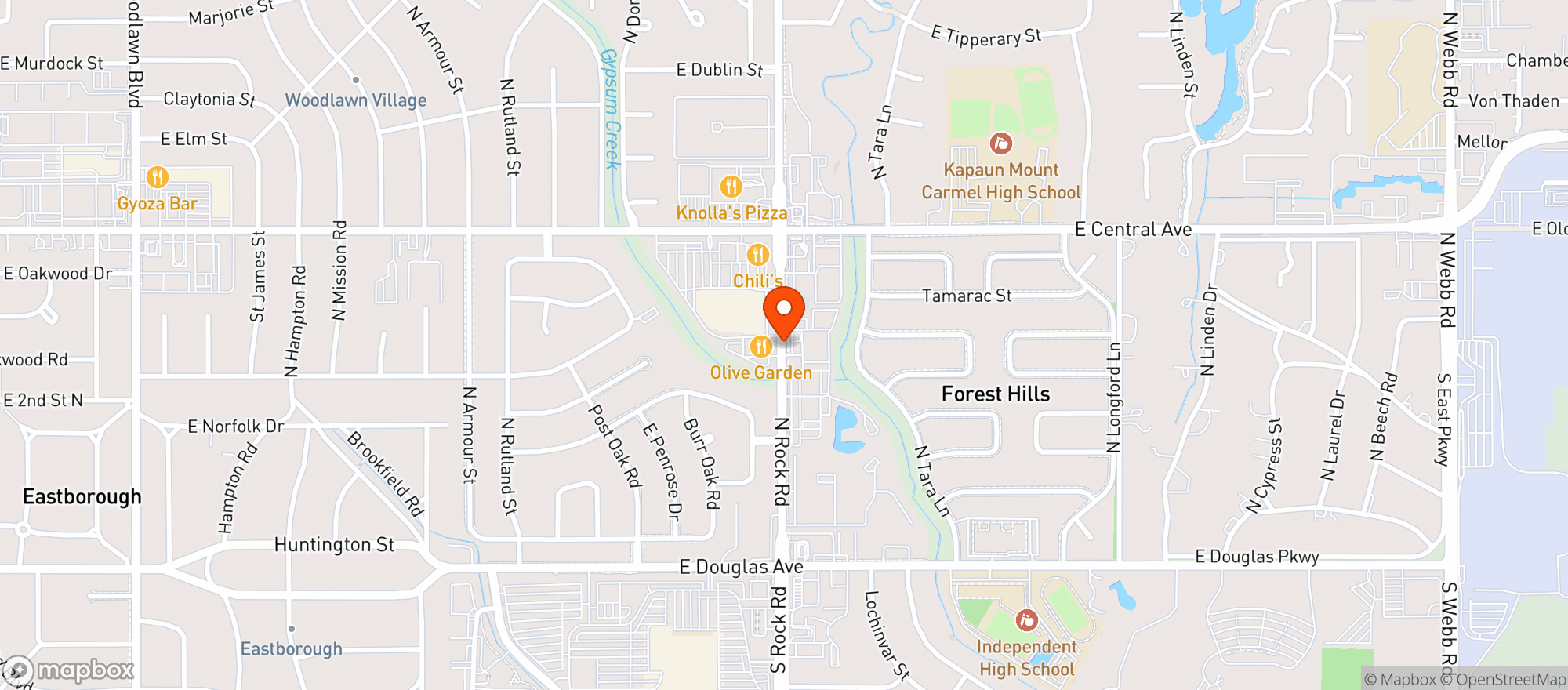 Map showing Auburn Wine & Spirits